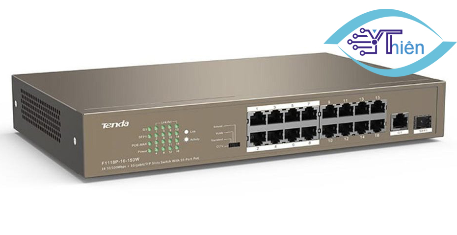 Switch PoE Tenda 16P TEF1118P-bmcbinhduong